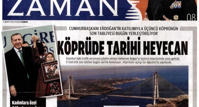Sob intervenção, jornal turco que fazia críticas ao governo passa a elogiá-lo