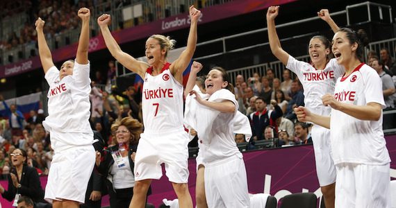 time basquete feminino turquia turcas comemorando esporte olimpiadas rio