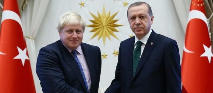 boris johnson inglaterra reino unido grã-bretanha erdogan turquia união europeia ue uk europa migrantes síria