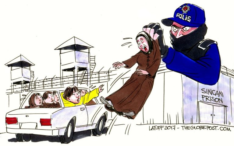 carlos latuff cartunista cartoon charge polícia turquia prisão mãe cinco crianças abandonadas