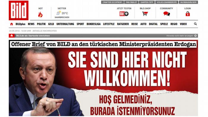 bild deniz yucel site turquia erdogan jornalista imprensa jornal censura Alemanha