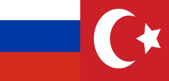 Bandeira rússia turquia erdogan putin acordo restrições