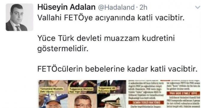 Jornalista pró-governo diz que matar os seguidores de Gulen, até suas crianças, é uma obrigação religiosa