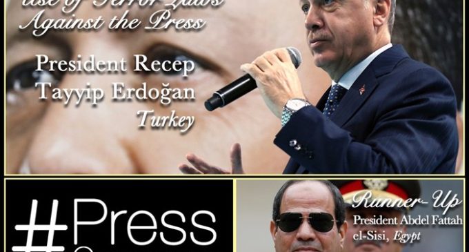 Erdogan está no topo dos líderes mundiais em dois ‘prêmios de opressor da imprensa’ do CPJ