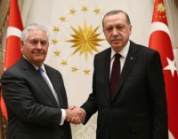 Erdogan descreve ‘explicitamente’ as prioridades da Turquia na reunião com Tillerson