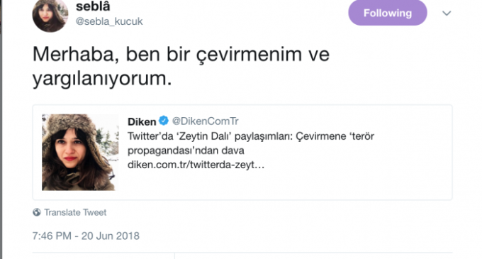 Tradutora turca indiciada por traduções de fontes de notícias em inglês