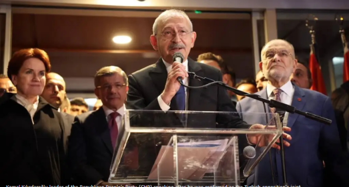 Bloco de oposição da Turquia nomeia presidente do CHP como seu candidato presidencial conjunto